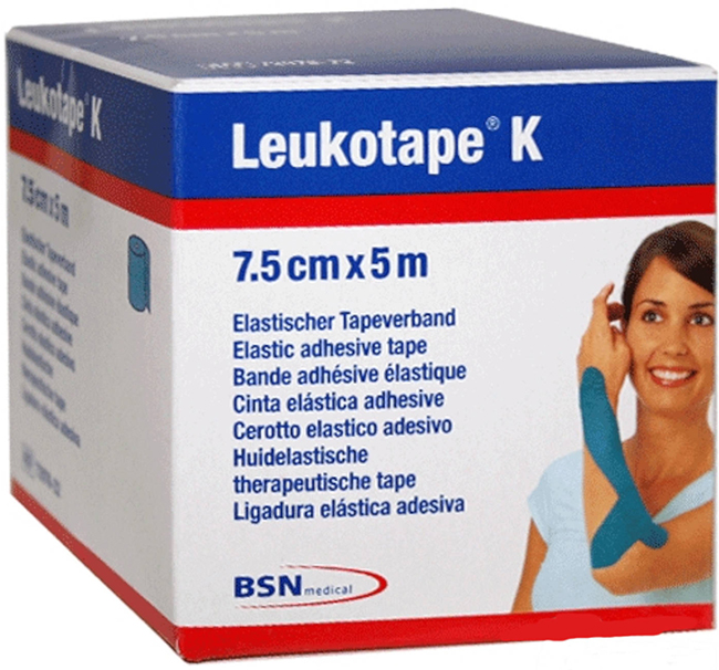 BENDA ADESIVA LEUKOTAPE K PER TAPING FISIOTERAPICO LARGHEZZA 7,5 CM LUNGHEZZA 5 M COLOR ROSSO IN ROTOLO - farmascienza.it