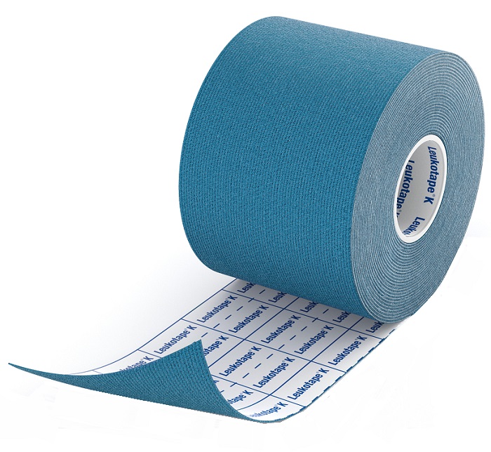 BENDA ADESIVA LEUKOTAPE K PER TAPING FISIOTERAPICO LARGHEZZA 5 CM LUNGHEZZA 5 M COLORE BLU IN ROTOLO - farmascienza.it