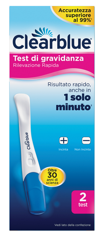 TEST DI GRAVIDANZA CLEARBLUE RILEVAZIONE RAPIDA 2 PEZZI - farmascienza.it