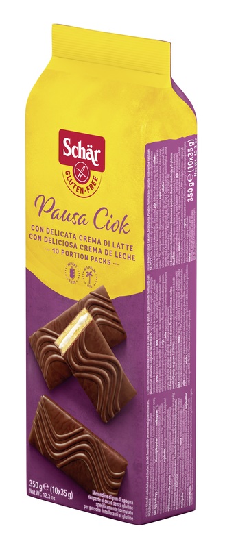 SCHAR PAUSA CIOK MERENDINE DI PAN DI SPAGNA CON CREMA DI LATTE 10 PEZZI DA 35 G - farmascienza.it