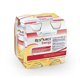 RESOURCE ENERGY VANIGLIA 4 BOTTIGLIE 200 ML NUOVO PACKAGING - farmascienza.it