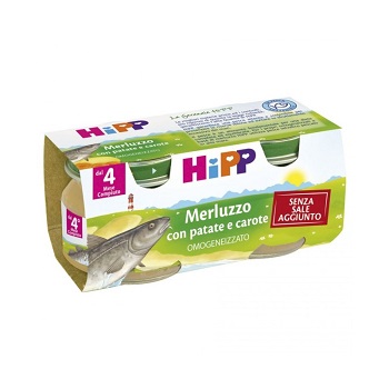 HIPP OMOGENEIZZATO MERLUZZO CAROTE PATATE 2X80 G - farmascienza.it