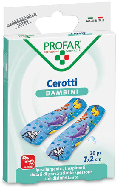 CEROTTO BAMBINI 7X2 CM 20 PEZZI PROFAR - farmascienza.it