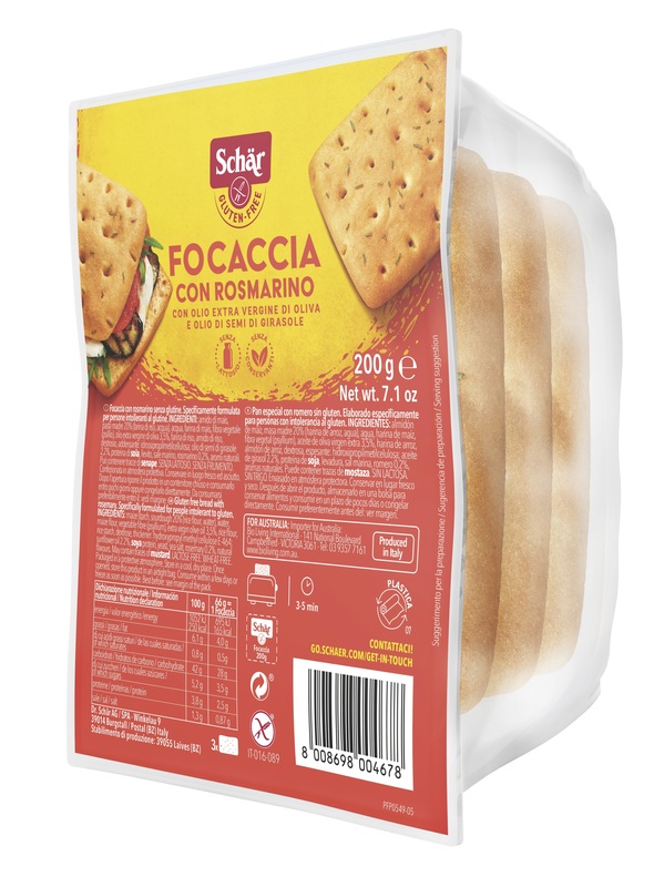 SCHAR FOCACCIA ROSMARINO 200 G - farmascienza.it