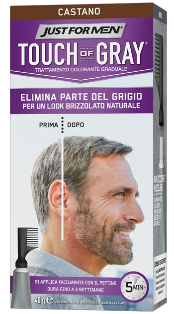JUST FOR MEN TOUCH OF GRAY CASTANO 40 G - farmascienza.it
