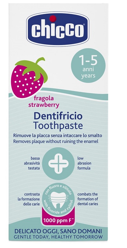 CHICCO DENTIFRICIO FRAGOLA 50 ML 12M+ CON FLUORO - farmascienza.it