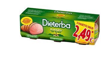 DIETERBA OMOGENEIZZATO PROSCIUTTO 3 PEZZI 80 G - farmascienza.it