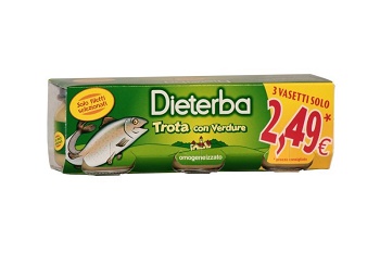 DIETERBA OMOGENEIZZATO TROTA 3 PEZZI 80 G - farmascienza.it