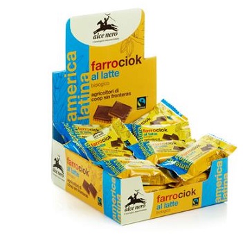 BISCOTTO DI FARRO E CIOCCOLATO AL LATTE BIO FAIRTRADE 28 G - farmascienza.it