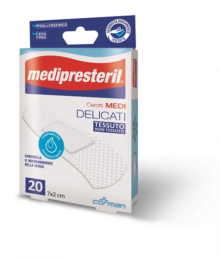 CEROTTO MEDIPRESTERIL DELICATI MISURA 7X2CM 20 PEZZI - farmascienza.it
