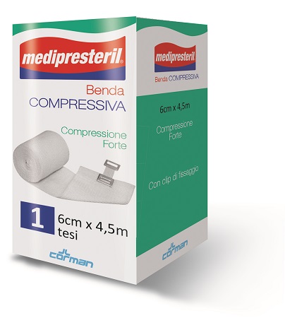 BENDA ELASTICA MEDIPRESTERIL COMPRESSIONE FORTE 6X450CM - farmascienza.it