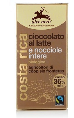 TAVOLETTA CIOCCOLATO LATTE/NOCCIOLE BIO FAIRTRADE 100 G - farmascienza.it
