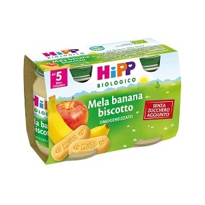 HIPP BIO OMOGENEIZZATO MELA BANANA BISCOTTO 2X125 G - farmascienza.it