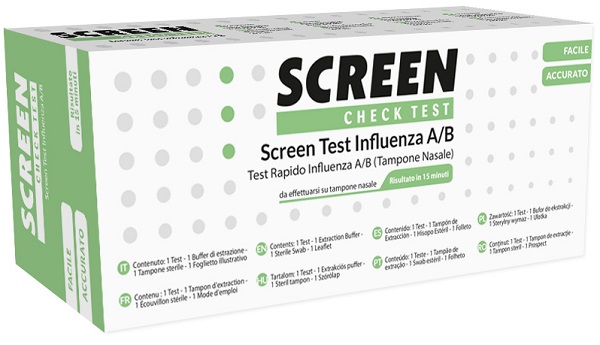 TEST RAPIDO VIRUS INFLUENZA A/B TAMPONE NASALE/FARINGEO SCREEN TEST INFLUENZA - farmascienza.it