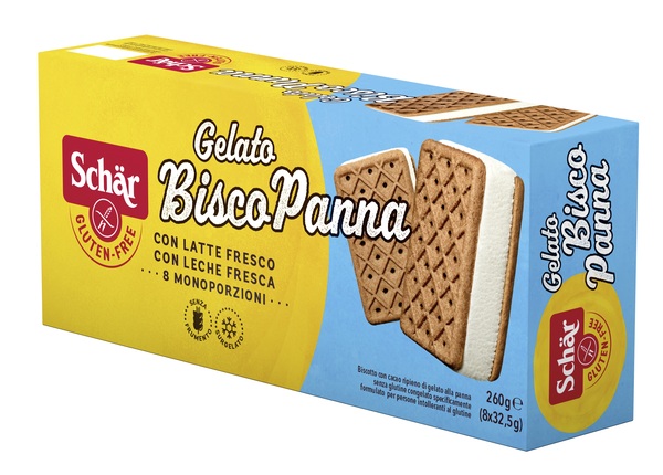 SCHAR SURGELATI GELATO BISCO PANNA CON LATTE FRESCO 8 PEZZI DA 32,5 G - farmascienza.it
