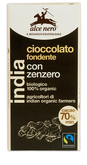 TAVOLETTA DI CIOCCOLATO FONDENTE BIO CON ZENZERO DELL'ECUADOR FAIRTRADE 50 G - farmascienza.it