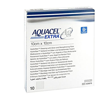 AQUACEL AG EXTRA MEDICAZIONE CON IONI ARGENTO 10X10 CM 10 PEZZI - farmascienza.it