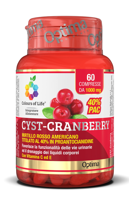 COLOURS OF LIFE CYST-CRANBERRY CON VITAMINA C E 60 COMPRESSE 1000 MG - farmascienza.it