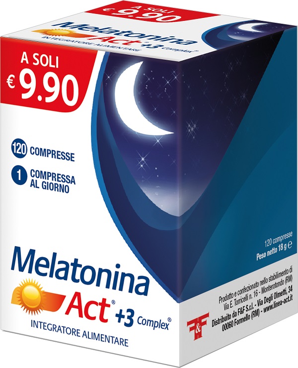 MELATONINA ACT 1MG +3 COMPLEX 120 COMPRESSE - farmascienza.it
