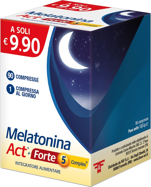 MELATONINA ACT+FORTE 5 COMPLEX 90 COMPRESSE - farmascienza.it