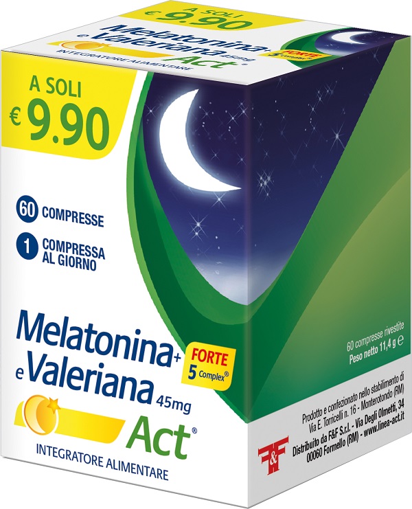 MELATONINA+FORTE 5 COMPLEX E VALERIANA ACT 60 COMPRESSE - farmascienza.it