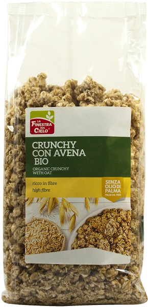 FSC CRUNCHY CON AVENA BIO AD ALTO CONTENUTO DI FIBRE CON OLIO DI GIRASOLE SENZA OLIO DI PALMA 375 G - farmascienza.it