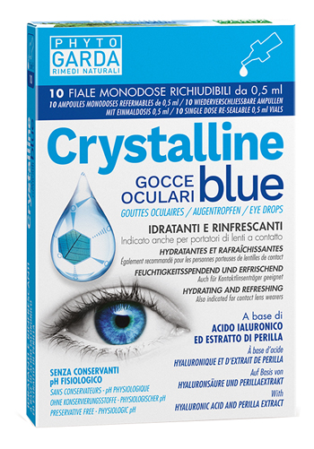 CRYSTALLINE BLUE GOCCE OCULARI MONODOSE 10 FIALE 0,5 ML - farmascienza.it