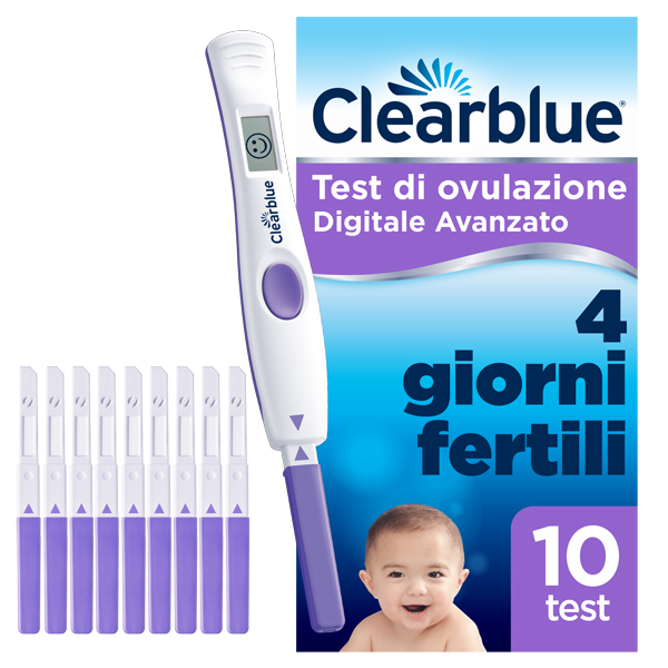 TEST DI OVULAZIONE CLEARBLUE DIGITALE AVANZATO 10 PEZZI - farmascienza.it