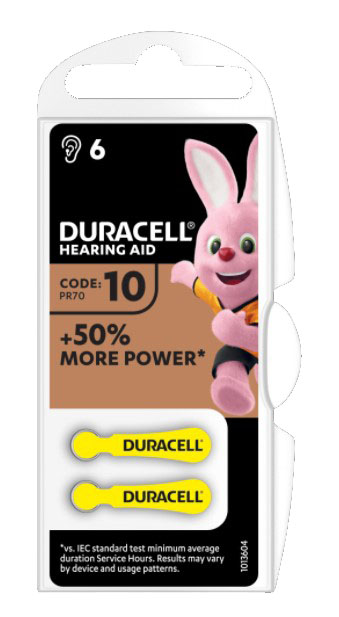 DURACELL ACTIVAIR HEARING AID EASY TAB 10 GIALLO BATTERIA PER APPARECCHIO ACUSTICO 6 PEZZI - farmascienza.it