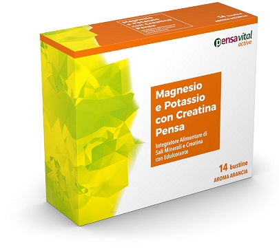 MAGNESIO E POTASSIO CON CREATINA ARANCIA PENSA 14 BUSTINE - farmascienza.it