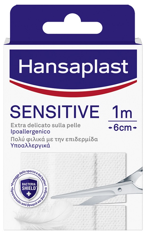 HANSAPLAST STRISCIA SENSITIVE PRETAGLIATA 1X6CM 10 PEZZI - farmascienza.it
