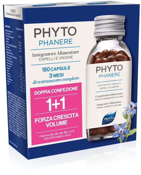 PHYTO PARIS PHYTOPHANERE INTEGRATORE ALIMENTARE CAPELLI/UNGHIE 90+90 CAPSULE - farmascienza.it
