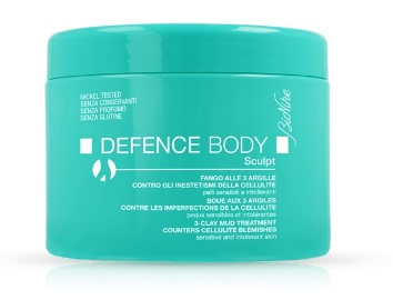 DEFENCE BODY ANTICELLULITE FANGO ALLE 3 ARGILLE VASO 500 G - farmascienza.it