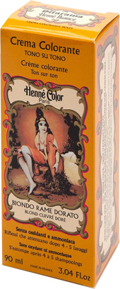 HENNE NUANCE BIONDO RAME DORATO CREMA HENNE COLOR CREMA COLORANTE PRONTA ALL'USO - farmascienza.it