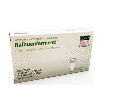 RAIHUEN RAIHUENFERMENTI PROBIOTICI DI BACILLUS CLAUSII 20 FIALE MONODOSE DA 5 ML - farmascienza.it