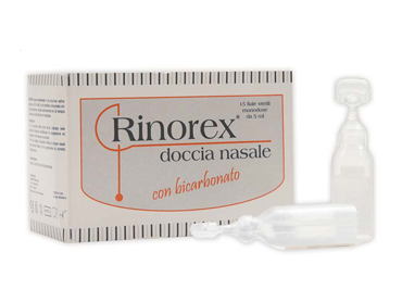 FIALA PER DOCCIA NASALE RINOREX BICARBONATO 15 FIALE 5 ML - farmascienza.it