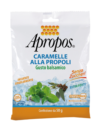 APROPOS CARAMELLE DURE ALLA PROPOLI BALSAMICHE SENZA ZUCCHERO 50 G - farmascienza.it