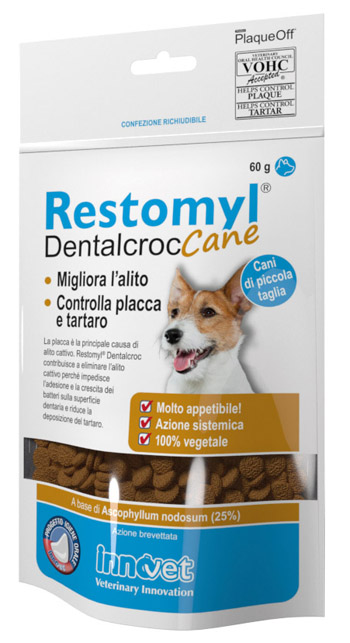 RESTOMYL DENTALCROC CANI PICCOLA TAGLIA BUSTA 60 G - farmascienza.it