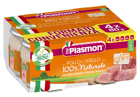 PLASMON OMOGENEIZZATO POLLO VITELLO 4 PEZZI 80 G - farmascienza.it