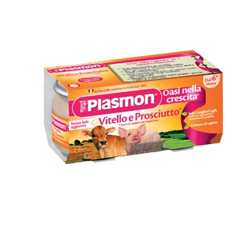 PLASMON OMOGENEIZZATO VITELLO - PROSCIUTTO 4 X 80 G - farmascienza.it
