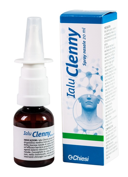 IALU CLENNY SPRAY NASALE SOLUZIONE SALINA ISOTONICA CON ACIDO IALURONICO E SALE SODICO 20 ML - farmascienza.it