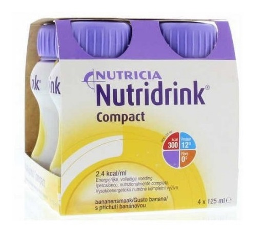 NUTRICIA NUTRIDRINK COMPACT GUSTO BANANA 4 BOTTIGLIE DA 125 ML - farmascienza.it