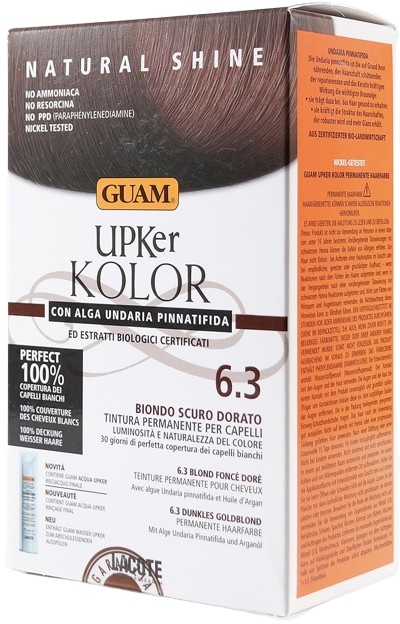 GUAM UPKER KOLOR TINTA CAPELLI 6,3 BIONDO SCURO DORATO CON ALGA UNDARIA PINNATIFIDA - farmascienza.it