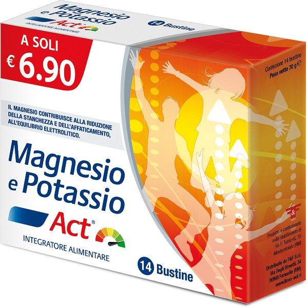 MAGNESIO E POTASSIO ACT 14 BUSTINE 5 G - farmascienza.it
