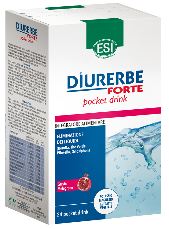 ESI DIURERBE FORTE POCKET DRINK MELOGRANO 24 X 20 ML - farmascienza.it