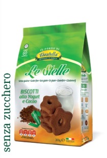 FARABELLA BISCOTTI LE STELLE ALLO YOGURT E CACAO SENZA ZUCCHERO 300 G - farmascienza.it