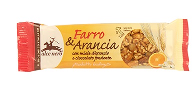 BARRETTA AL FARRO/ARANCIA BIO ALCE NERO 20 G - farmascienza.it
