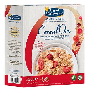 PIACERI MEDITERRANEI CEREALORO FIOCCHI DI RISO CON MAIS E FRUTTI ROSSI 250 G - farmascienza.it
