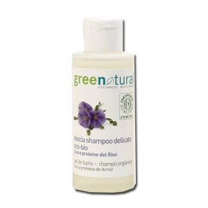 GREENATURAL DOCCIA SHAMPOO DELICATO LINO E RISO 100 ML - farmascienza.it
