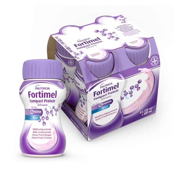 NUTRICIA FORTIMEL COMPACT PROTEIN GUSTO FRUTTI DI BOSCO 4 BOTTIGLIE DA 125 ML - farmascienza.it